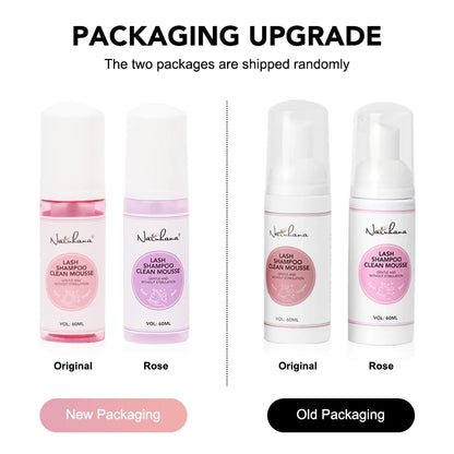Natuhana 60ml Σαμπουάν για Επέκταση Βλεφαρίδων – Αφρός Καθαρισμού Βλεφαρίδων για Ψεύτικες Βλεφαρίδες, Απαλό &amp; Μη Ερεθιστικό Εργαλείο Μακιγιάζ