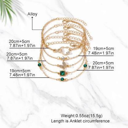 Σετ 5 τεμαχίων vintage βραχιόλια με στρας – Άπειρα &amp; Γεωμετρικά σχέδια, Κοσμήματα μόδας για γυναίκες, τέλειο δώρο &amp; casual wear