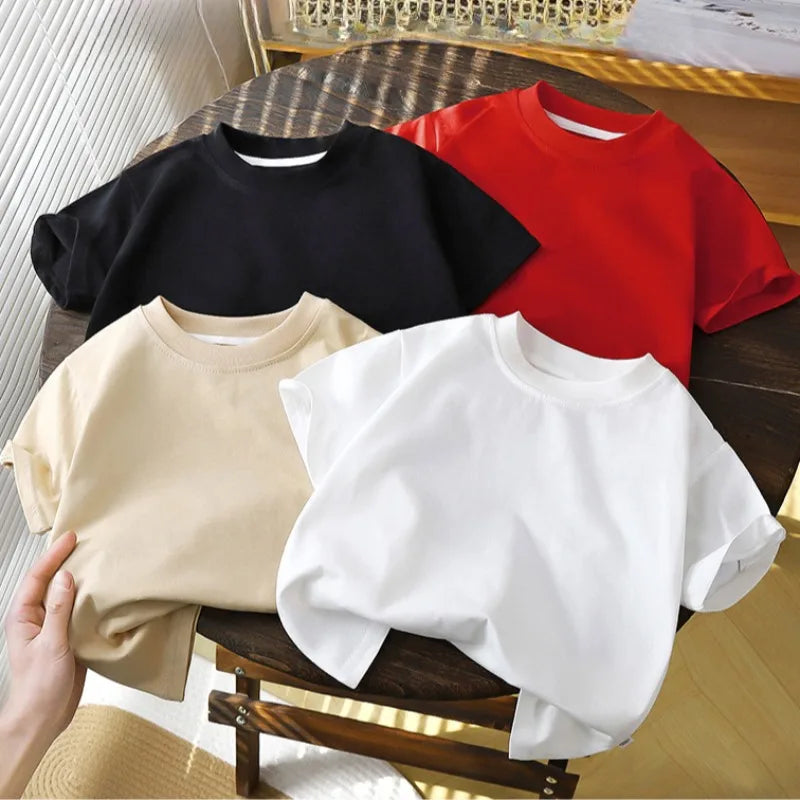 Παιδικό μπλουζάκι με κοντά μανίκια από καθαρό βαμβάκι 2-10 ετών – Καλοκαιρινές μπλούζες για αγόρια και κορίτσια