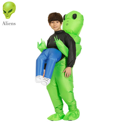 ET-Aliens Inflatable Costume – Scary Monster Cosplay for Adults & Kids, Halloween, Christmas, Thanksgiving, Party, Festival Costume