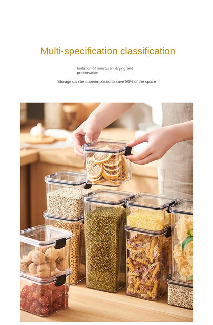 Αεροστεγές σφραγισμένο βάζο αποθήκευσης 1 τεμαχίου – Πλαστικό δοχείο σιτηρών, ζυμαρικών και μπαχαρικών | Κουτί οργάνωσης κουζίνας ανθεκτικό στην υγρασία