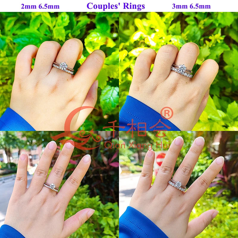 Δαχτυλίδι αιωνιότητας με μοισσανίτη D VVS 0.1ct 3mm – Ασημένια κοσμήματα αρραβώνων και πάρτι 925 για γυναίκες