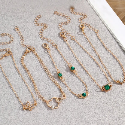 Σετ 5 τεμαχίων vintage βραχιόλια με στρας – Άπειρα &amp; Γεωμετρικά σχέδια, Κοσμήματα μόδας για γυναίκες, τέλειο δώρο &amp; casual wear