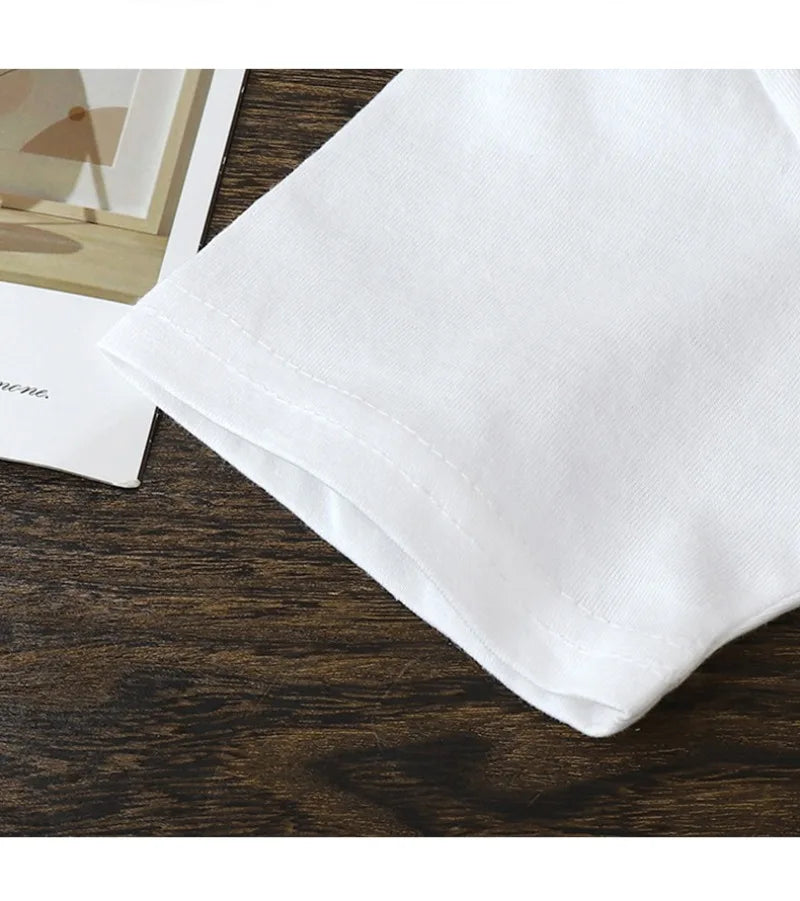 Παιδικό μπλουζάκι με κοντά μανίκια από καθαρό βαμβάκι 2-10 ετών – Καλοκαιρινές μπλούζες για αγόρια και κορίτσια