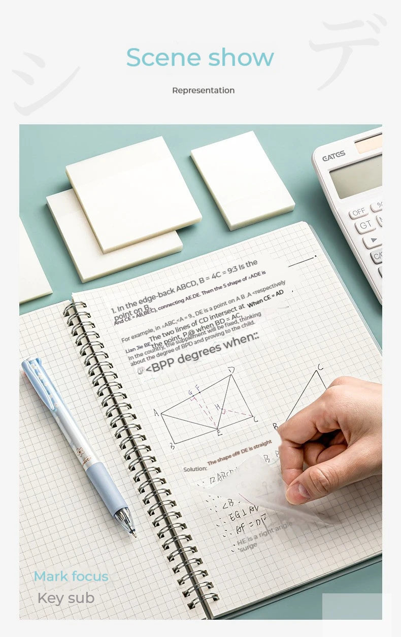 50 φύλλα διαφανών αυτοκόλλητων σημειώσεων – αδιάβροχα αυτοκόλλητα μηνυμάτων και υπογραφής για σημειωματάρια