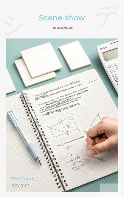 50 φύλλα διαφανών αυτοκόλλητων σημειώσεων – αδιάβροχα αυτοκόλλητα μηνυμάτων και υπογραφής για σημειωματάρια