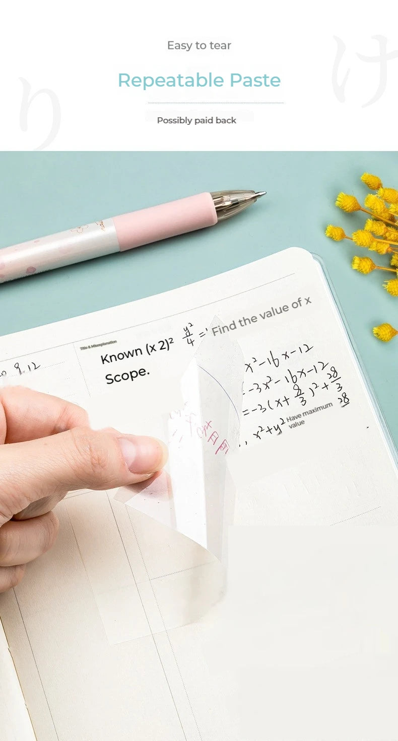 50 φύλλα διαφανών αυτοκόλλητων σημειώσεων – αδιάβροχα αυτοκόλλητα μηνυμάτων και υπογραφής για σημειωματάρια