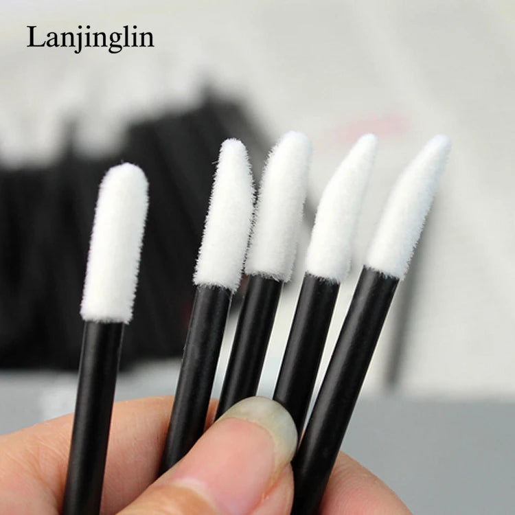 Lanjinglin 5/50 Pcs Disposable Lip Brush Makeup Brushes – Lipstick Applicator Wands & Eyelash Extension Tool, Professional Beauty Accessories
