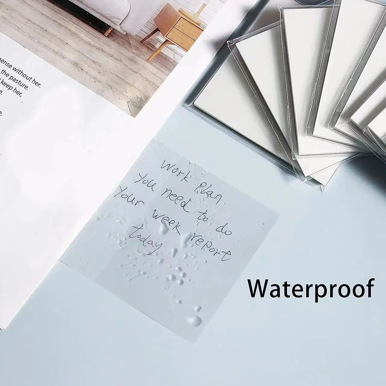 50 φύλλα διαφανών αυτοκόλλητων σημειώσεων – αδιάβροχα αυτοκόλλητα μηνυμάτων και υπογραφής για σημειωματάρια