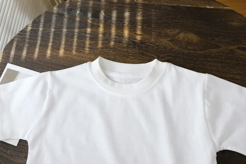 Παιδικό μπλουζάκι με κοντά μανίκια από καθαρό βαμβάκι 2-10 ετών – Καλοκαιρινές μπλούζες για αγόρια και κορίτσια