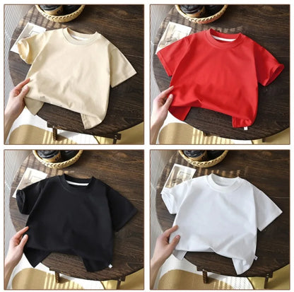 Παιδικό μπλουζάκι με κοντά μανίκια από καθαρό βαμβάκι 2-10 ετών – Καλοκαιρινές μπλούζες για αγόρια και κορίτσια