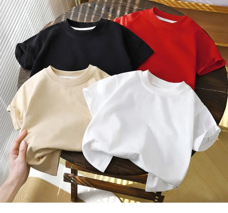 Παιδικό μπλουζάκι με κοντά μανίκια από καθαρό βαμβάκι 2-10 ετών – Καλοκαιρινές μπλούζες για αγόρια και κορίτσια