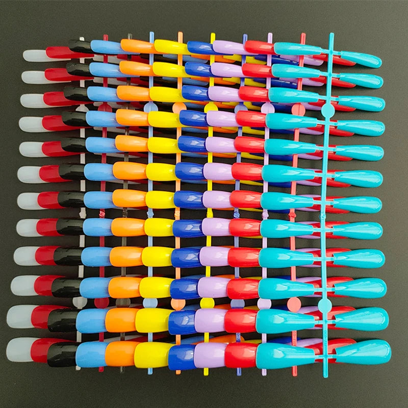 120 τεμάχια ψεύτικα νύχια φέρετρου με τυχαία χρώματα – Συμβουλές πλήρους κάλυψης για μανικιούρ με πίεση