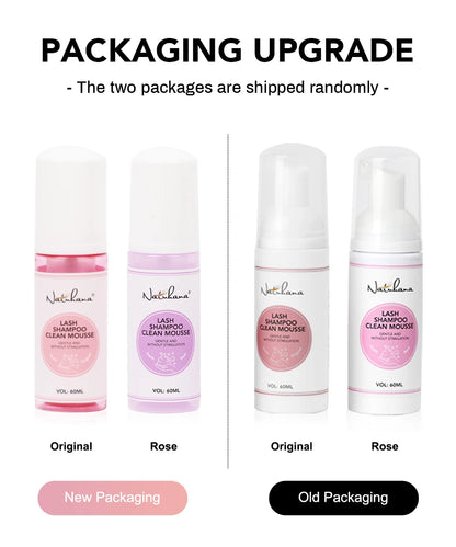 Natuhana 60ml Σαμπουάν για Επέκταση Βλεφαρίδων – Αφρός Καθαρισμού Βλεφαρίδων για Ψεύτικες Βλεφαρίδες, Απαλό &amp; Μη Ερεθιστικό Εργαλείο Μακιγιάζ