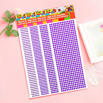 Αυτοκόλλητα αυτοκόλλητα 1040/900/504 τεμαχίων ακρυλικού τρυπανιού DIY από κρυστάλλινο στρας για θήκες κινητών, κάρτες και χειροτεχνίες