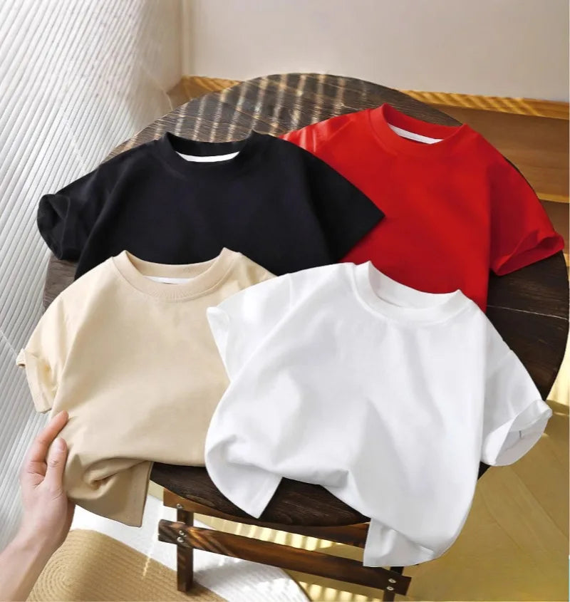 Παιδικό μπλουζάκι με κοντά μανίκια από καθαρό βαμβάκι 2-10 ετών – Καλοκαιρινές μπλούζες για αγόρια και κορίτσια