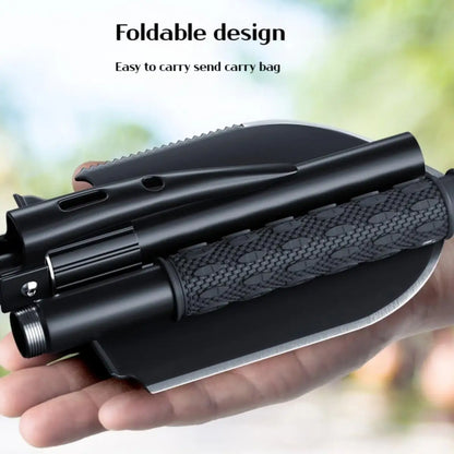 1 τεμάχιο πτυσσόμενο φτυάρι για υπαίθριες κατασκηνώσεις – Πολυλειτουργικό εργαλείο οχύρωσης για πεζοπορία, φορητό φτυάρι κήπου και επιβίωσης